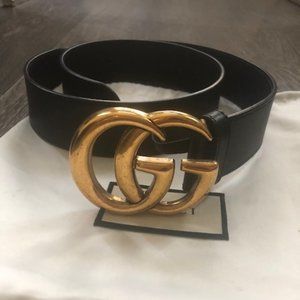 GUCCI Double G Buckle Belt - Size 80